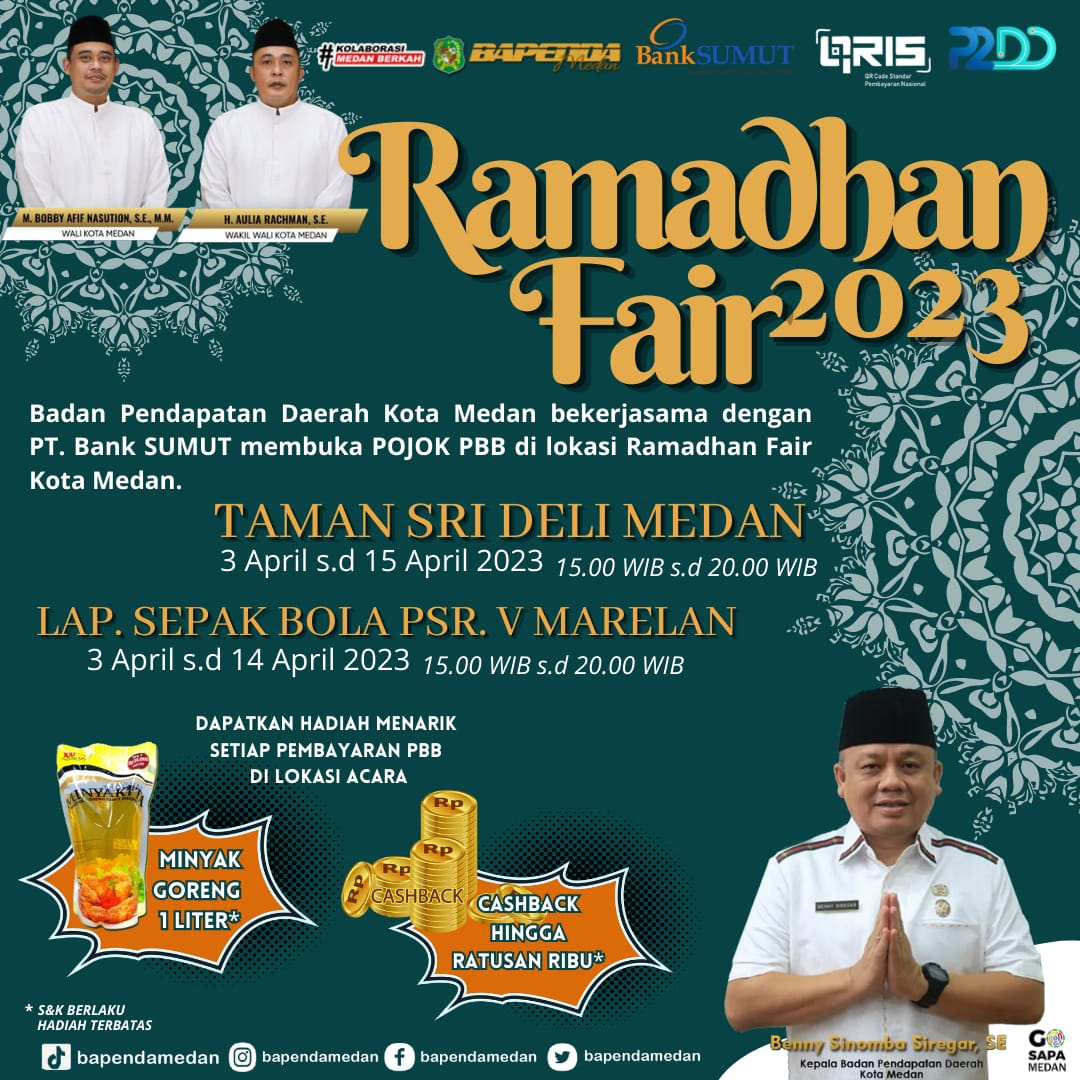  Bapenda Kota Medan bekerjasama dengan PT. Bank Sumut Membuka Pojok PBB di Lokasi Ramadhan Fair 2023
